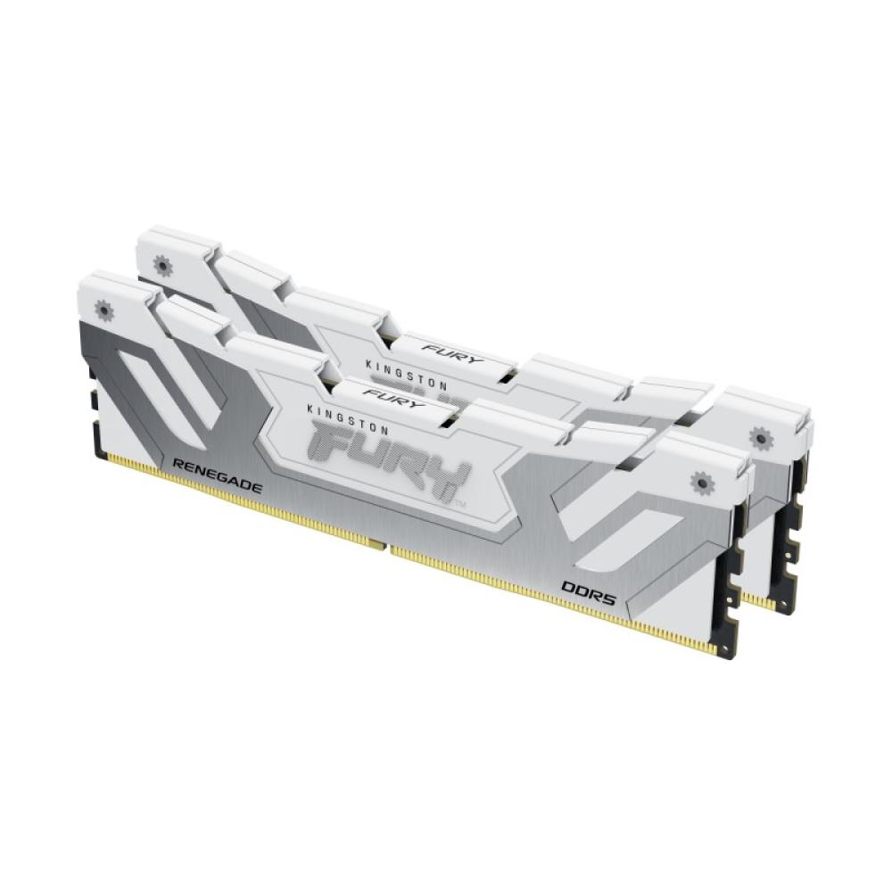 Kingston Technology - FURY 48GB 8400MT/s DDR5 CL40 CUDIMM (Kit of 2) Renegade White XMP