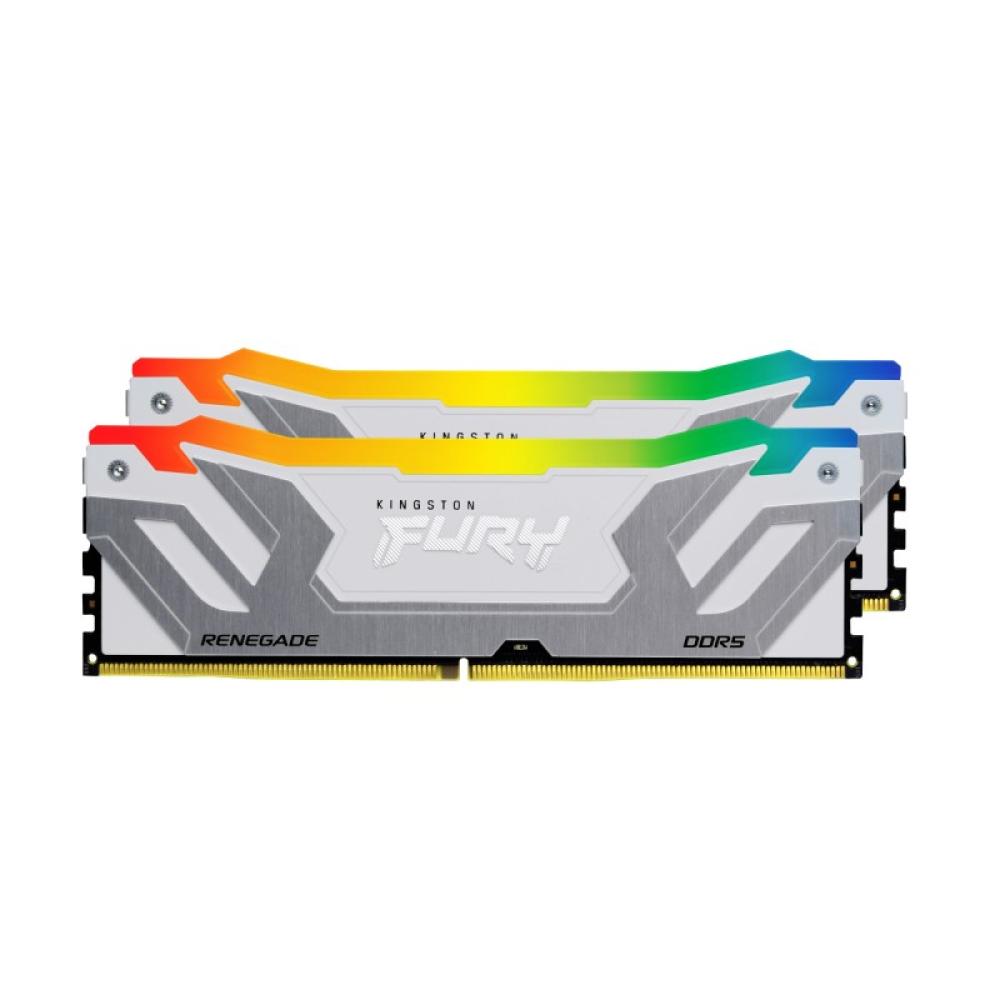 Kingston Technology - FURY 48GB 8400MT/s DDR5 CL40 CUDIMM (Kit de 2) Renegade RGB Blanco XMP