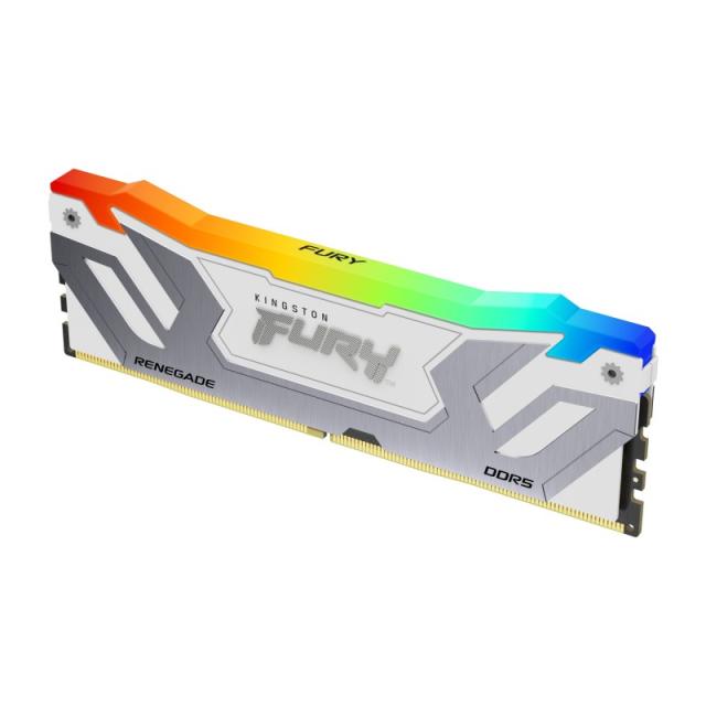Kingston Technology - FURY 48GB 8400MT/s DDR5 CL40 CUDIMM (Kit de 2) Renegade RGB Blanco XMP