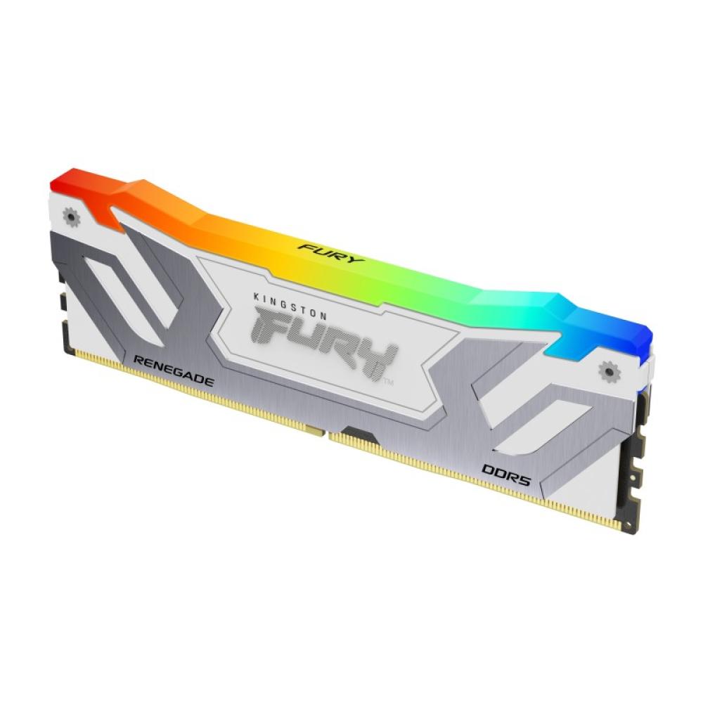 Kingston Technology - FURY 48GB 8400MT/s DDR5 CL40 CUDIMM (Kit de 2) Renegade RGB Blanco XMP