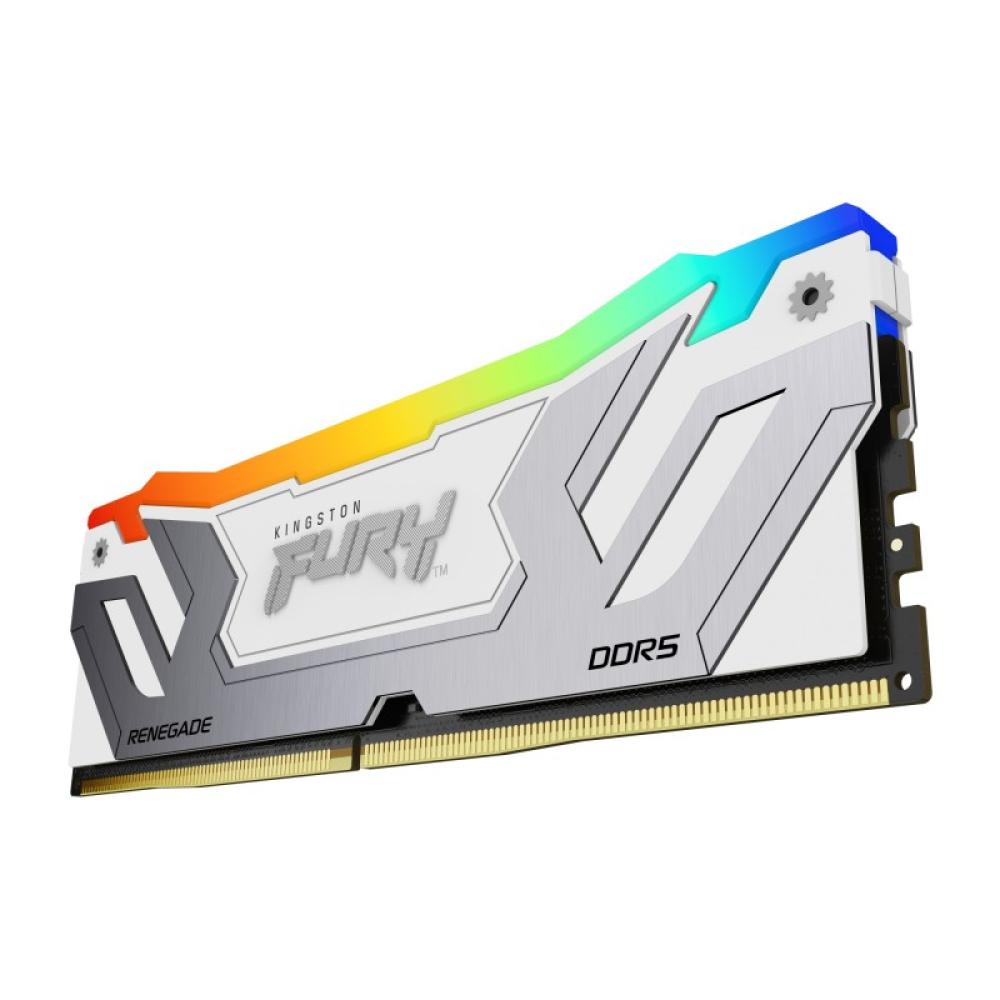 Kingston Technology - FURY 48GB 8400MT/s DDR5 CL40 CUDIMM (Kit de 2) Renegade RGB Blanco XMP