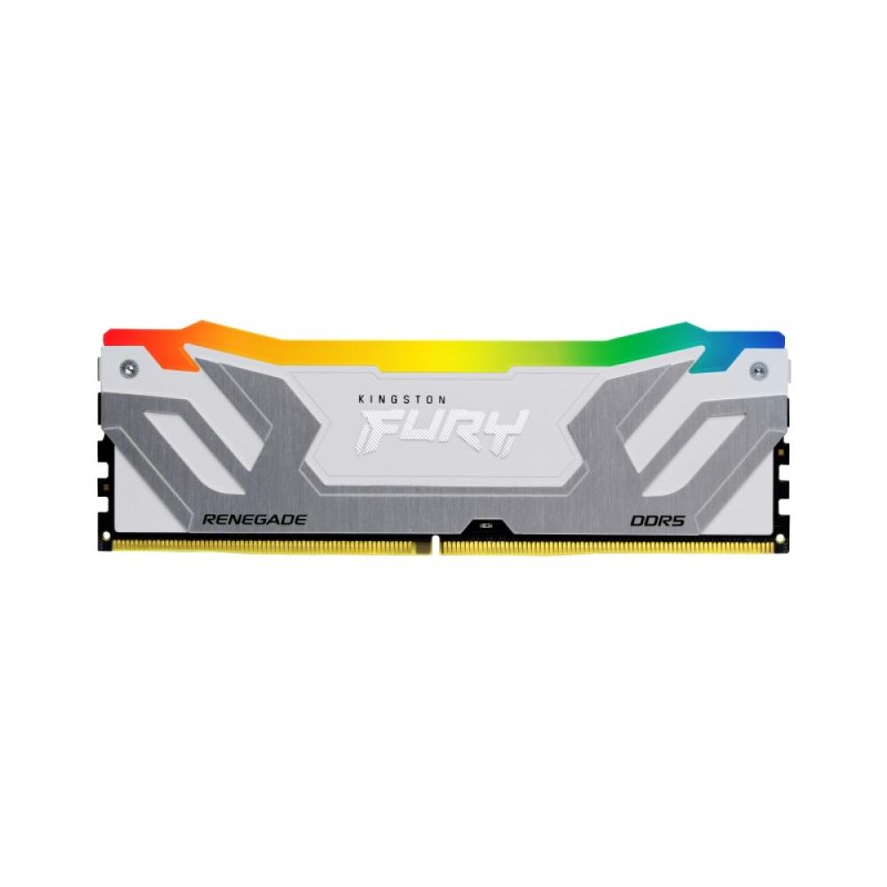 Kingston Technology - FURY 48GB 8400MT/s DDR5 CL40 CUDIMM (Kit de 2) Renegade RGB Blanco XMP