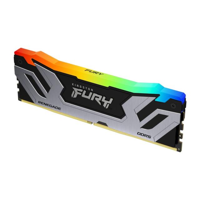 Kingston Technology - FURY 48GB 8400MT/s DDR5 CL40 CUDIMM (Kit de 2) Renegade RGB Silver XMP