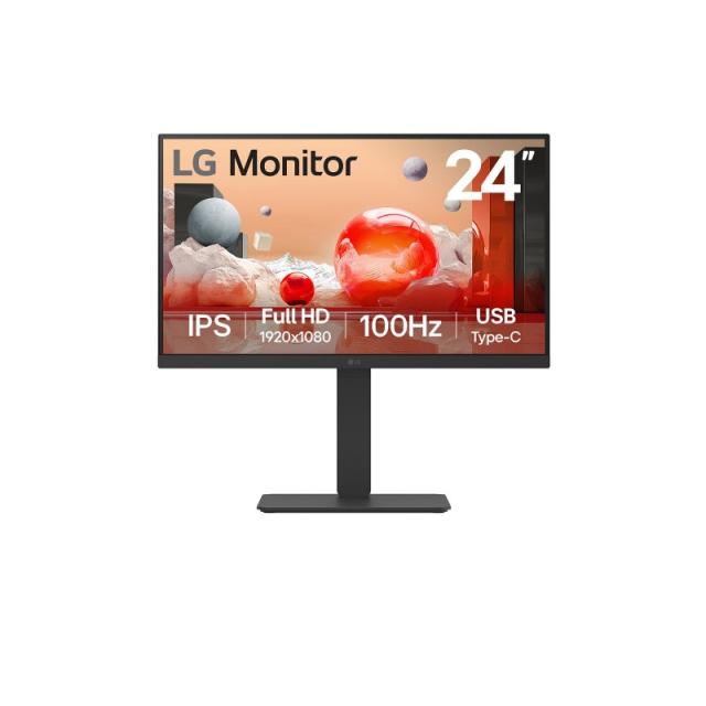 LG - 24BA750-B pantalla para PC 60,5 cm (23.8") 1920 x 1080 Pixeles Full HD LCD Mesa Negro