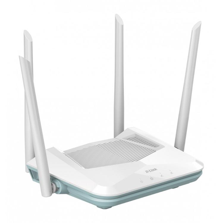 D-Link - EAGLE PRO AI AX1500 Smart Router router inalámbrico Gigabit Ethernet Doble banda (2,4 GHz / 5 GHz) Blanco