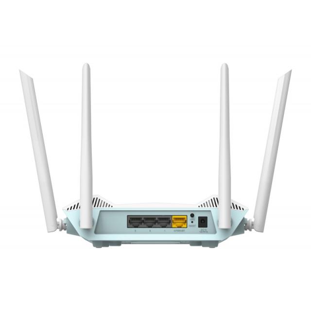 D-Link - EAGLE PRO AI AX1500 Smart Router router inalámbrico Gigabit Ethernet Doble banda (2,4 GHz / 5 GHz) Blanco