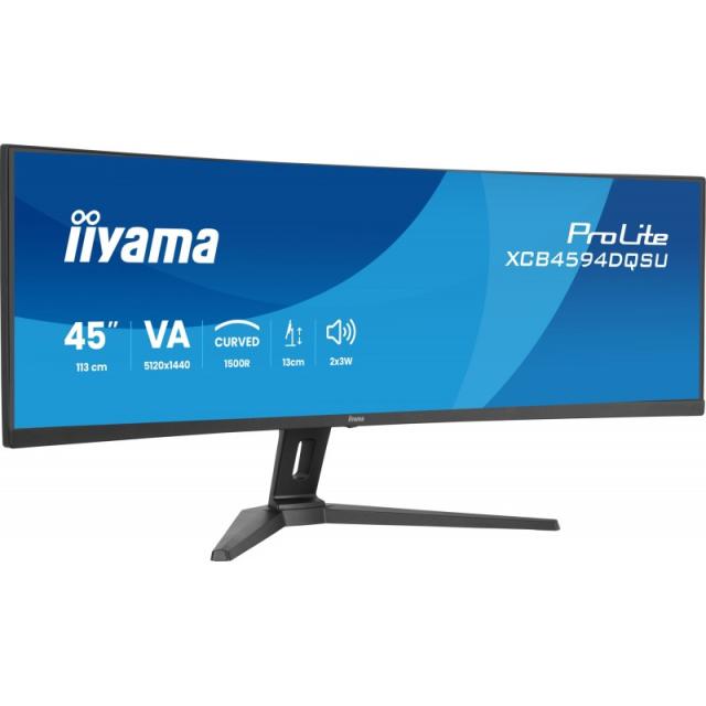 iiyama - ProLite XCB4594DQSU-B1 pantalla para PC 113 cm (44.5") 5120 x 1440 Pixeles Dual QHD LED Negro