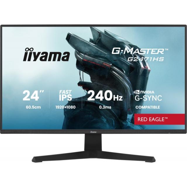 iiyama - G-MASTER G2471HS-B1 pantalla para PC 60,5 cm (23.8") 1920 x 1080 Pixeles Full HD Negro