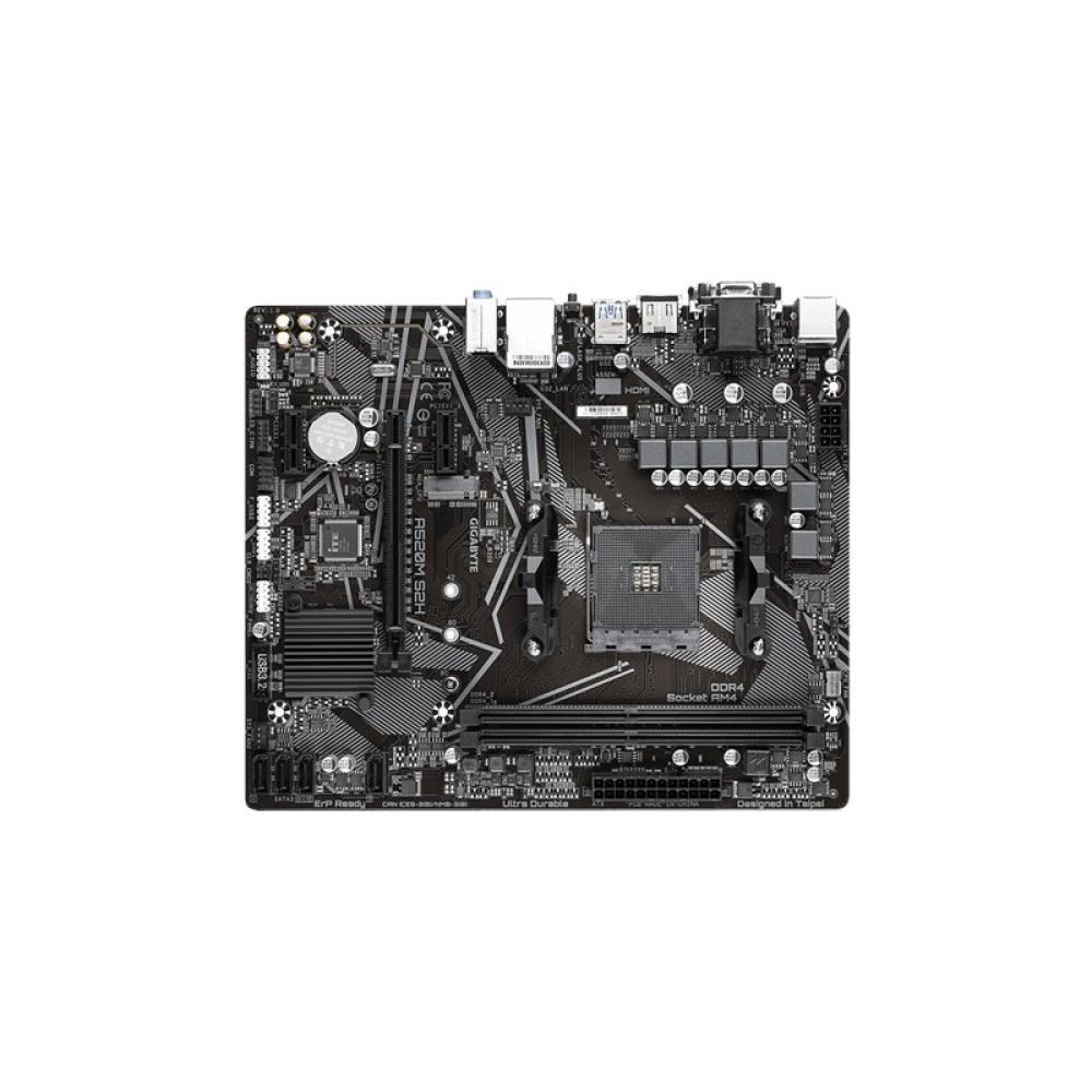 GIGABYTE - Placa base A520M S2H - Soporta CPUs AMD Ryzen serie 5000 AM4, VRM digital puro de 4+3 fases, hasta 5100MHz DDR4 (OC),