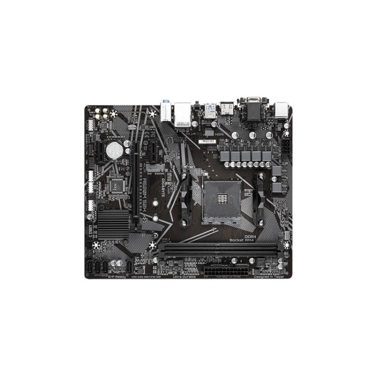 GIGABYTE - Placa base A520M S2H - Soporta CPUs AMD Ryzen serie 5000 AM4, VRM digital puro de 4+3 fases, hasta 5100MHz DDR4 (OC),