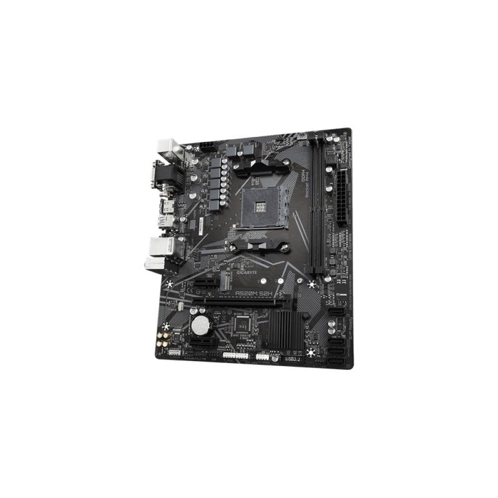 GIGABYTE - Placa base A520M S2H - Soporta CPUs AMD Ryzen serie 5000 AM4, VRM digital puro de 4+3 fases, hasta 5100MHz DDR4 (OC),