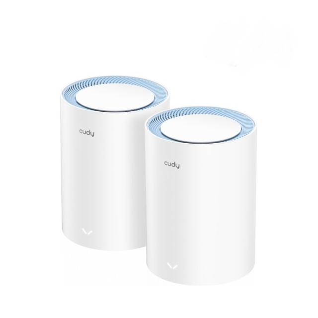Cudy - M1200 2-PACK sistema Wi-Fi Mesh (Wi-Fi en malla) Doble banda (2,4 GHz / 5 GHz) Wi-Fi 5 (802.11ac) Blanco 1 Interno