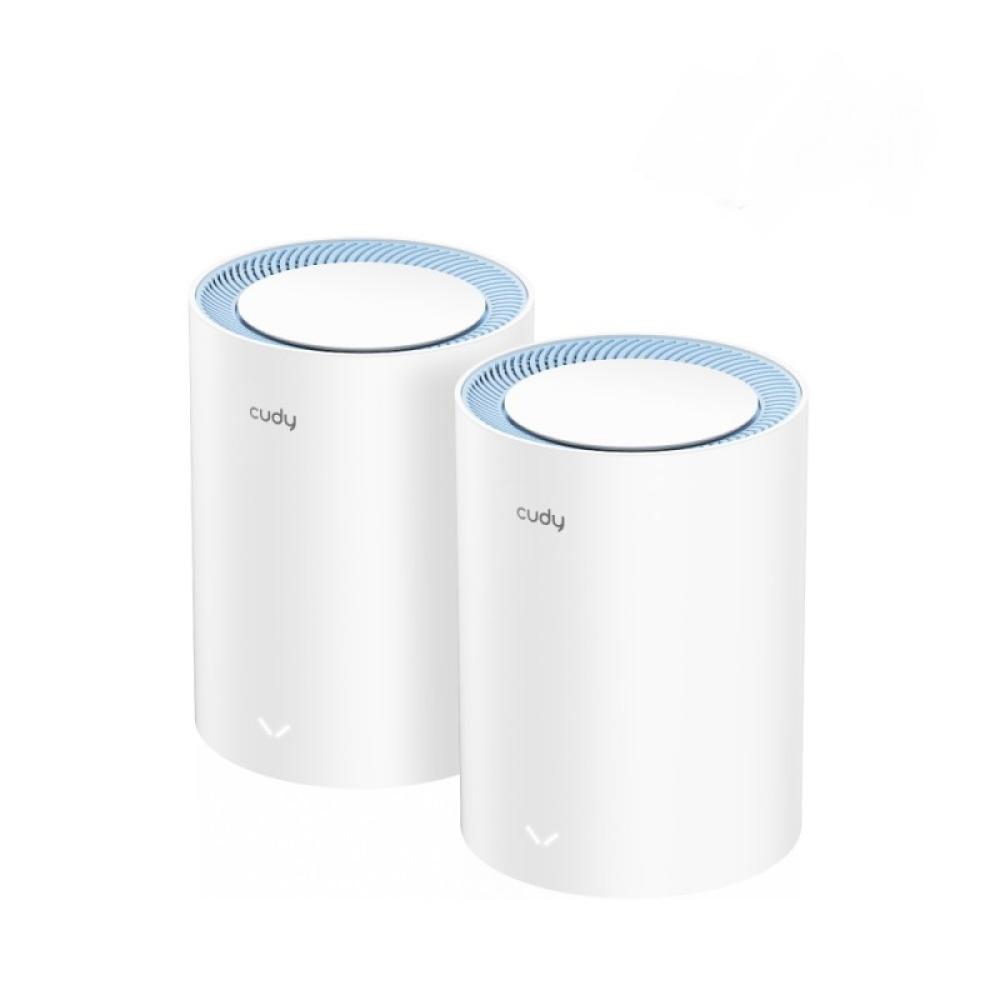 Cudy - M1200 2-PACK sistema Wi-Fi Mesh (Wi-Fi en malla) Doble banda (2,4 GHz / 5 GHz) Wi-Fi 5 (802.11ac) Blanco 1 Interno