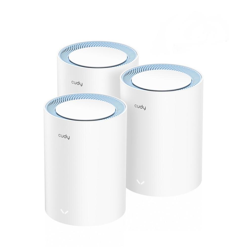 Cudy - M1200 3-PACK sistema Wi-Fi Mesh (Wi-Fi en malla) Doble banda (2,4 GHz / 5 GHz) Wi-Fi 5 (802.11ac) Blanco 1 Interno