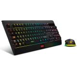 Krom - KABALA teclado Ratón incluido Juego RF inalámbrico QWERTY Español Negro