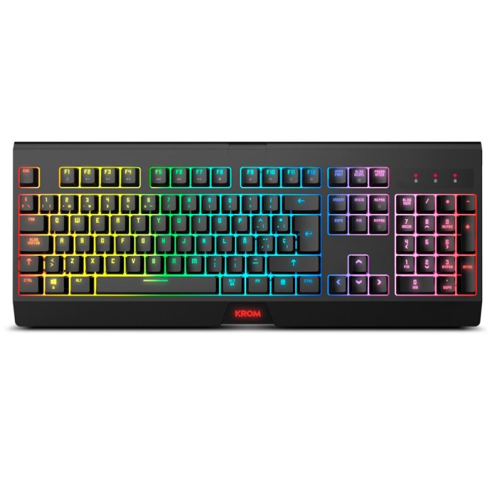 Krom - KABALA teclado Ratón incluido Juego RF inalámbrico QWERTY Español Negro