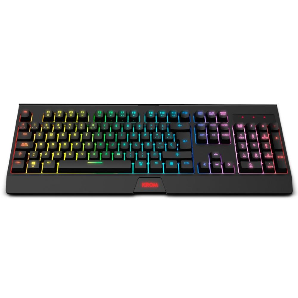 Krom - KABALA teclado Ratón incluido Juego RF inalámbrico QWERTY Español Negro
