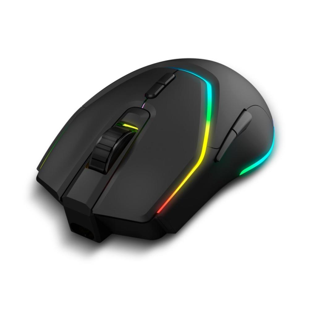 Krom - KABALA teclado Ratón incluido Juego RF inalámbrico QWERTY Español Negro