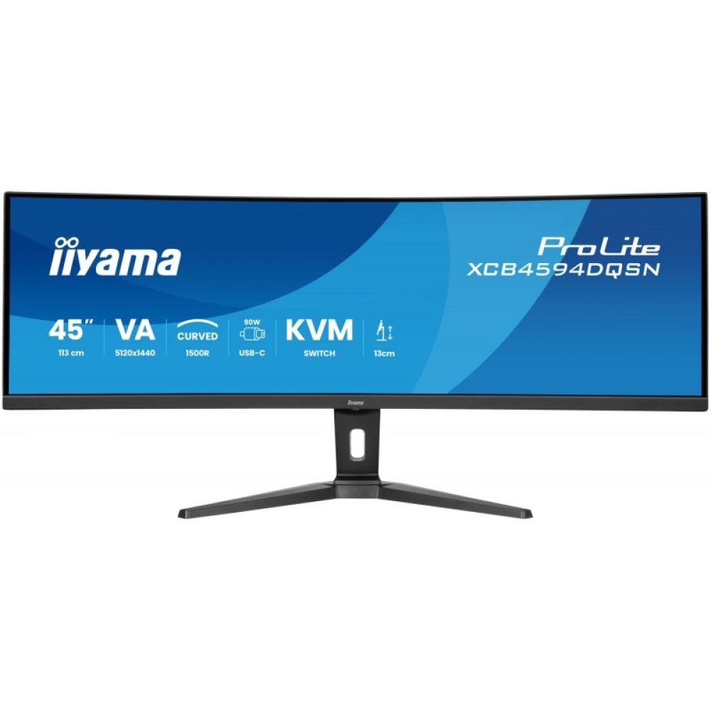 iiyama - G-MASTER 45"LCD Curved Bus. UWQHD pantalla para PC 113 cm (44.5") 5120 x 1440 Pixeles Dual QHD LED Negro