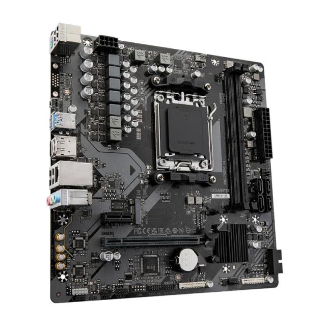 GIGABYTE - A620M H Placa base - Soporta CPUs AMD Ryzen 8000, VRM digital de 5+2+2 fases, hasta 7200MHz DDR5 (OC), 1xPCIe 4.0 M.2