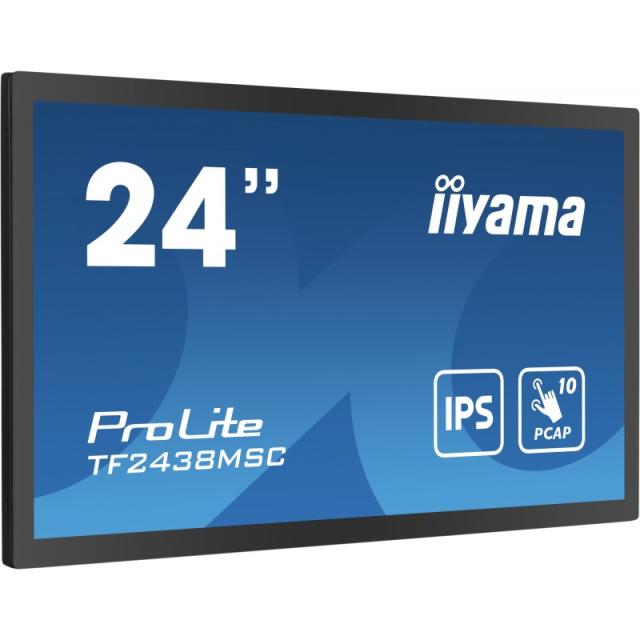 iiyama - TF2438MSC-B1 pantalla para PC 60,5 cm (23.8") 1920 x 1080 Pixeles Full HD LED Pantalla táctil Negro