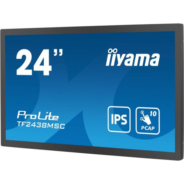 iiyama - TF2438MSC-B1 pantalla para PC 60,5 cm (23.8") 1920 x 1080 Pixeles Full HD LED Pantalla táctil Negro