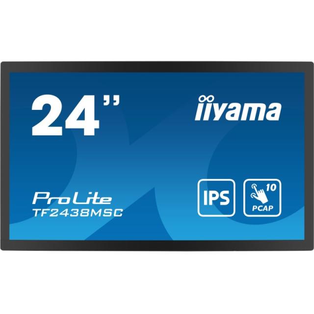 iiyama - TF2438MSC-B1 pantalla para PC 60,5 cm (23.8") 1920 x 1080 Pixeles Full HD LED Pantalla táctil Negro