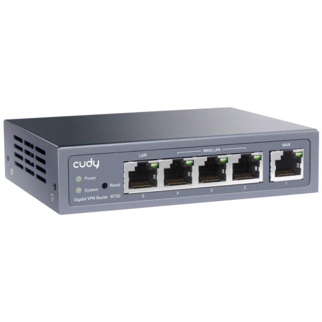 Cudy - Gigabit Multi-WAN VPN router Ethernet rápido, Gigabit Ethernet Gris