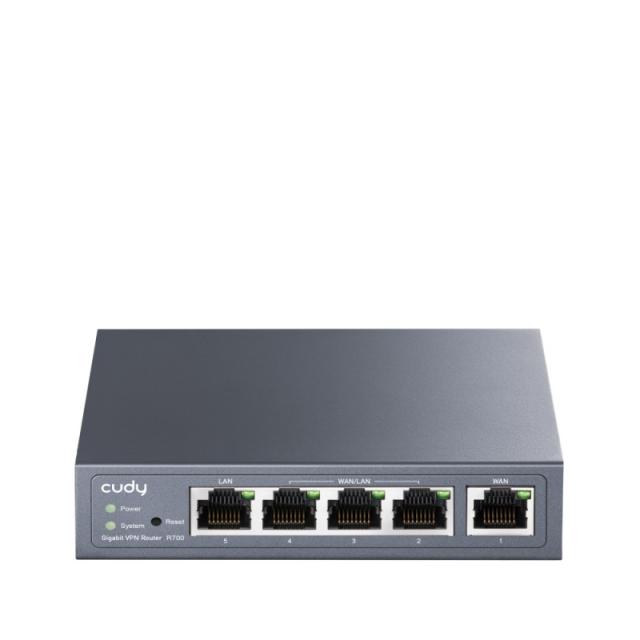 Cudy - Gigabit Multi-WAN VPN router Ethernet rápido, Gigabit Ethernet Gris