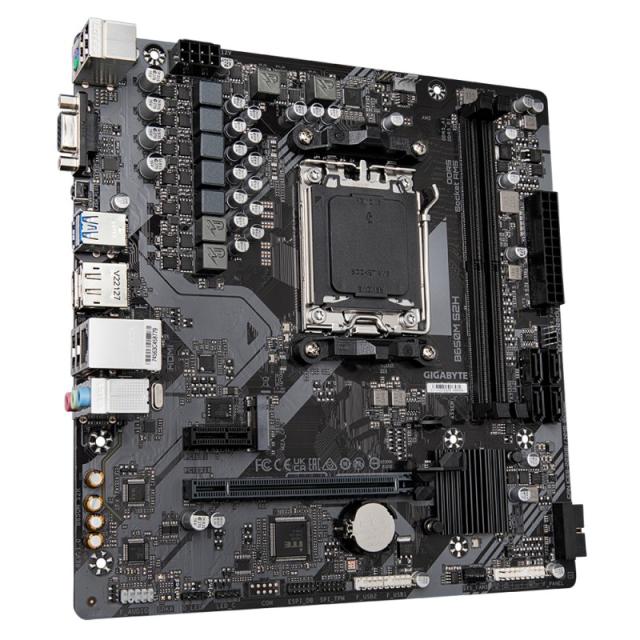 GIGABYTE - B650M S2H Placa base - AMD Ryzen serie 9000, VRM de 5+2+2 fases, hasta 6400 MHz DDR5 (OC), 1xPCIe 4.0 M.2, LAN GbE, U