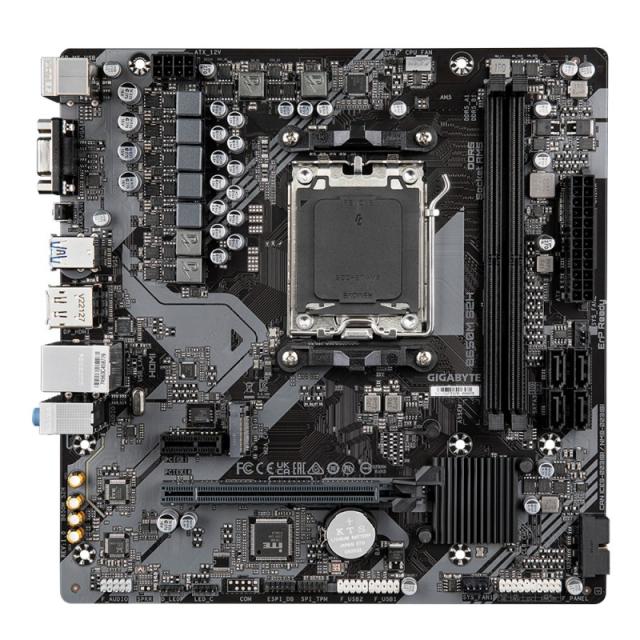 GIGABYTE - B650M S2H Placa base - AMD Ryzen serie 9000, VRM de 5+2+2 fases, hasta 6400 MHz DDR5 (OC), 1xPCIe 4.0 M.2, LAN GbE, U