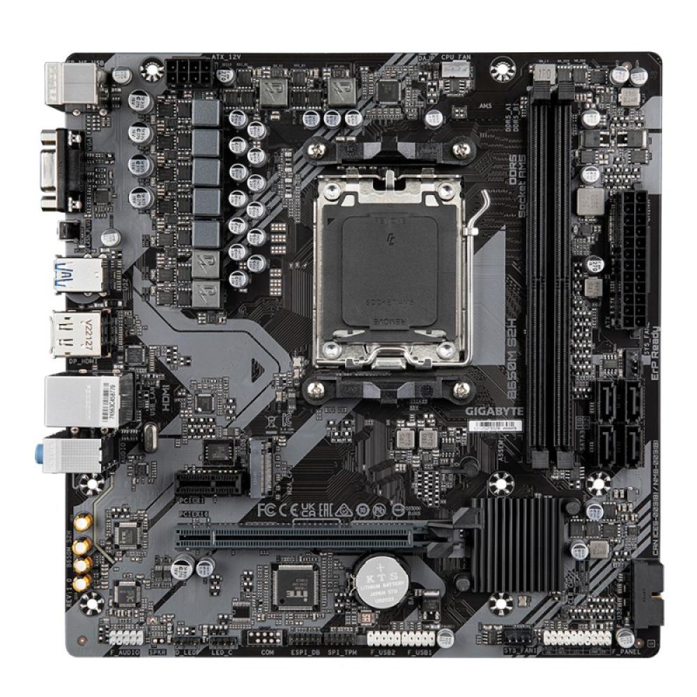 GIGABYTE - B650M S2H Placa base - AMD Ryzen serie 9000, VRM de 5+2+2 fases, hasta 6400 MHz DDR5 (OC), 1xPCIe 4.0 M.2, LAN GbE, U