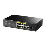 Cudy - GS1010P switch Gigabit Ethernet (10/100/1000) Energía sobre Ethernet (PoE) Montaje en pared/escritorio Negro