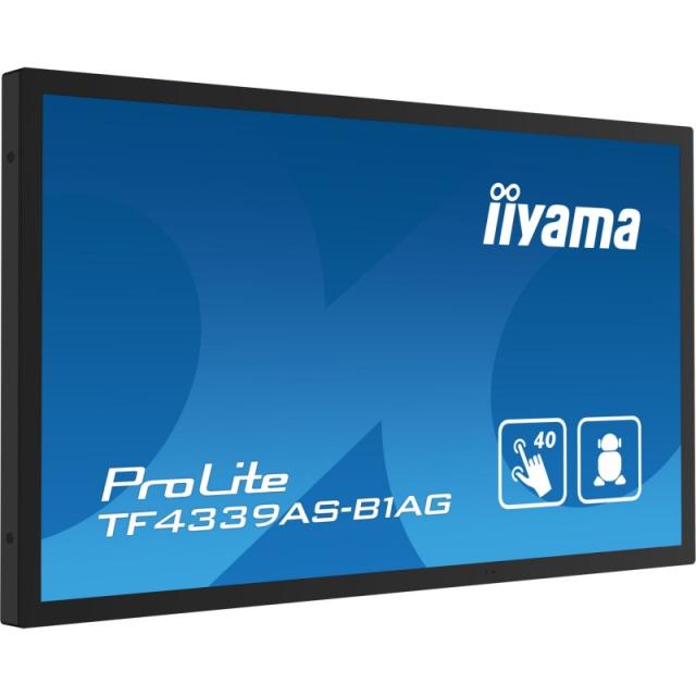 iiyama - TF4339AS-B1AG pantalla para PC 108 cm (42.5") 3840 x 2160 Pixeles 4K Ultra HD LED Pantalla táctil Negro
