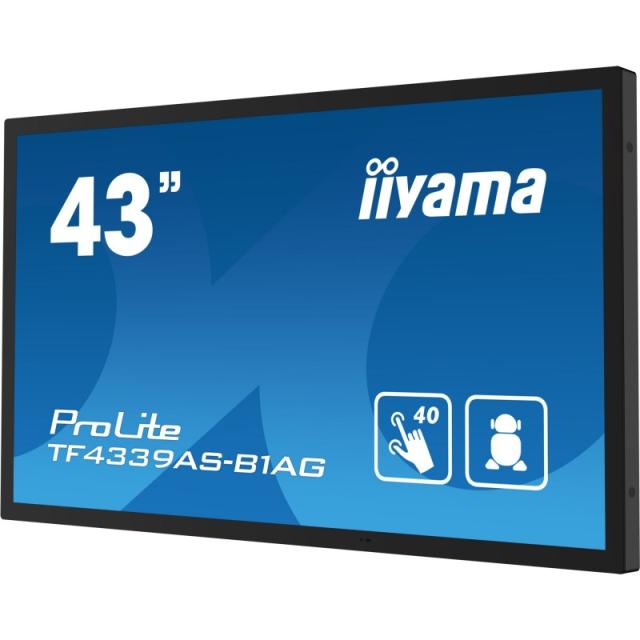 iiyama - TF4339AS-B1AG pantalla para PC 108 cm (42.5") 3840 x 2160 Pixeles 4K Ultra HD LED Pantalla táctil Negro