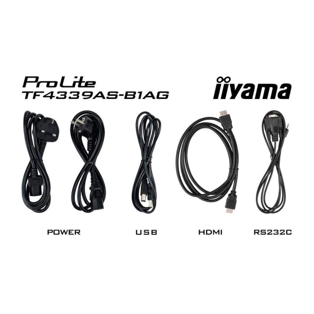 iiyama - TF4339AS-B1AG pantalla para PC 108 cm (42.5") 3840 x 2160 Pixeles 4K Ultra HD LED Pantalla táctil Negro