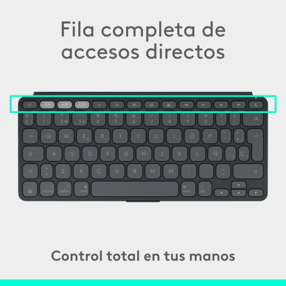 Logitech - Keys-To-Go 2, teclado inalámbrico portátil para iPad con tapa integrada, estilizado y compacto, para iPad, iPhone, Ma