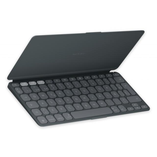 Logitech - Keys-To-Go 2, teclado inalámbrico portátil para iPad con tapa integrada, estilizado y compacto, para iPad, iPhone, Ma