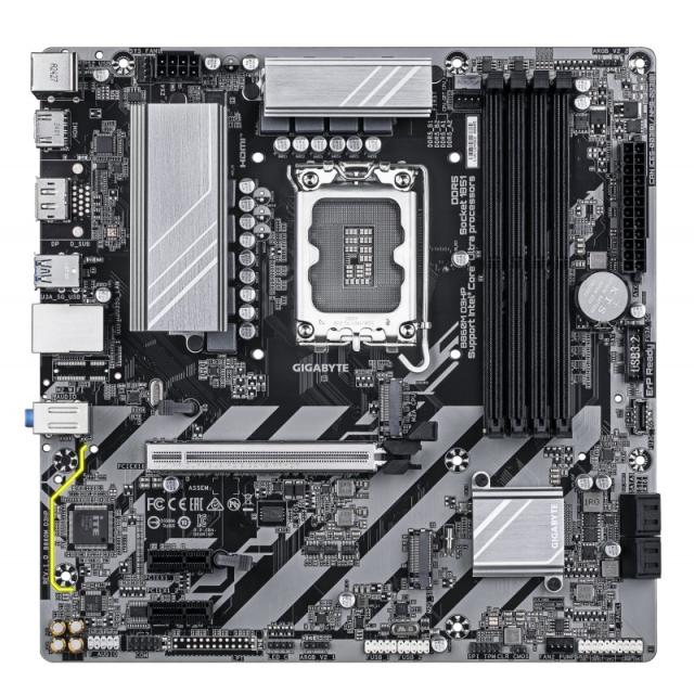 GIGABYTE - B860M D3HP Placa base - CPUs Intel Core Ultra, VRM de 4+1+2+1 fases, hasta 9066MHz DDR5, 2xPCIe 4.0 M.2, LAN GbE, USB