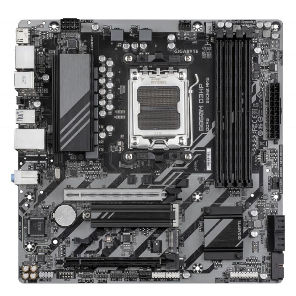 GIGABYTE - B850M D3HP Placa Base - Procesadores AMD Ryzen Serie 9000, 5+2+2 fases VRM digitales, hasta 8200MHz DDR5 (OC), 1xPCIe