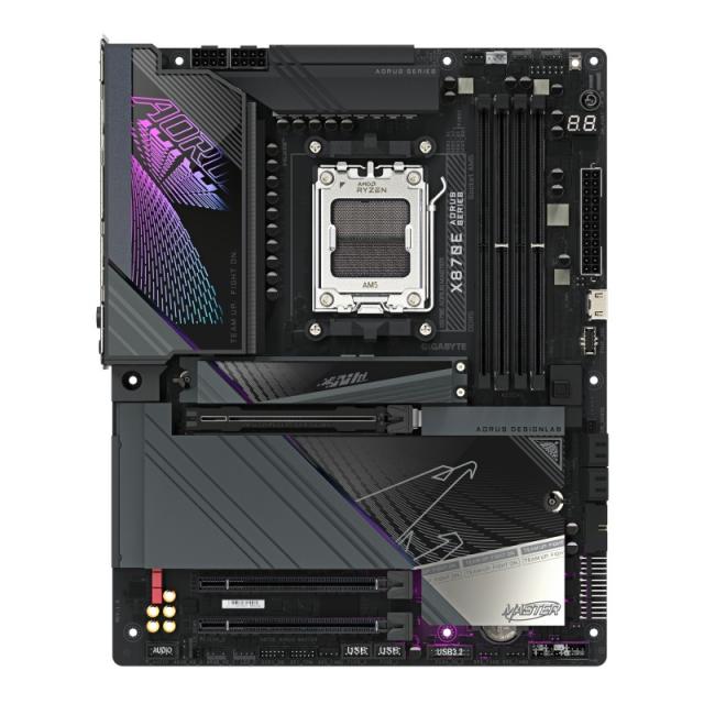 GIGABYTE - X870E AORUS MASTER Placa Base - Compatible con CPUs AMD Ryzen 9000, 16+2+2 fases VRM digitales, hasta 8600MHz DDR5 (O