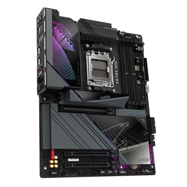 GIGABYTE - X870E AORUS MASTER Placa Base - Compatible con CPUs AMD Ryzen 9000, 16+2+2 fases VRM digitales, hasta 8600MHz DDR5 (O