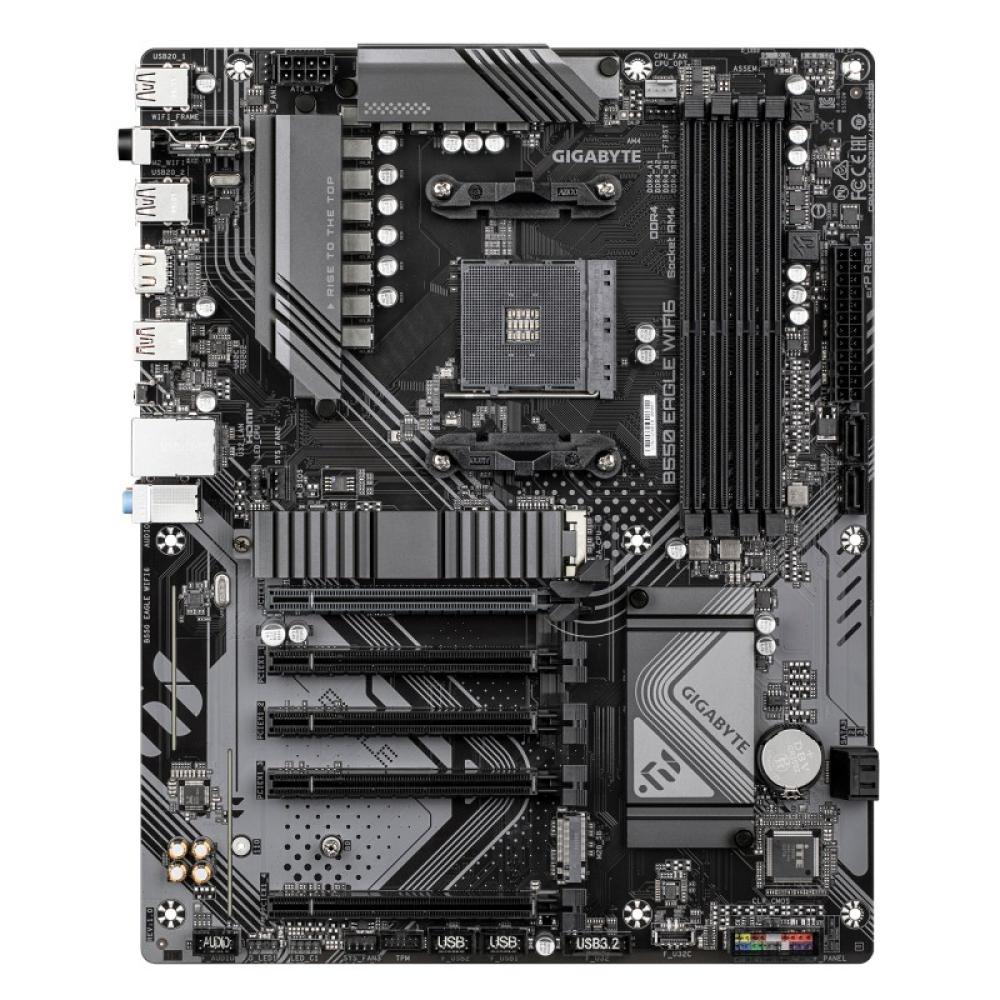 GIGABYTE - B550 EAGLE WIFI6 Placa base - Procesadores AMD Ryzen serie 5000 G, VRM de 10+3+1 fases, hasta 3200 MHz DDR4, 1xPCIe 4