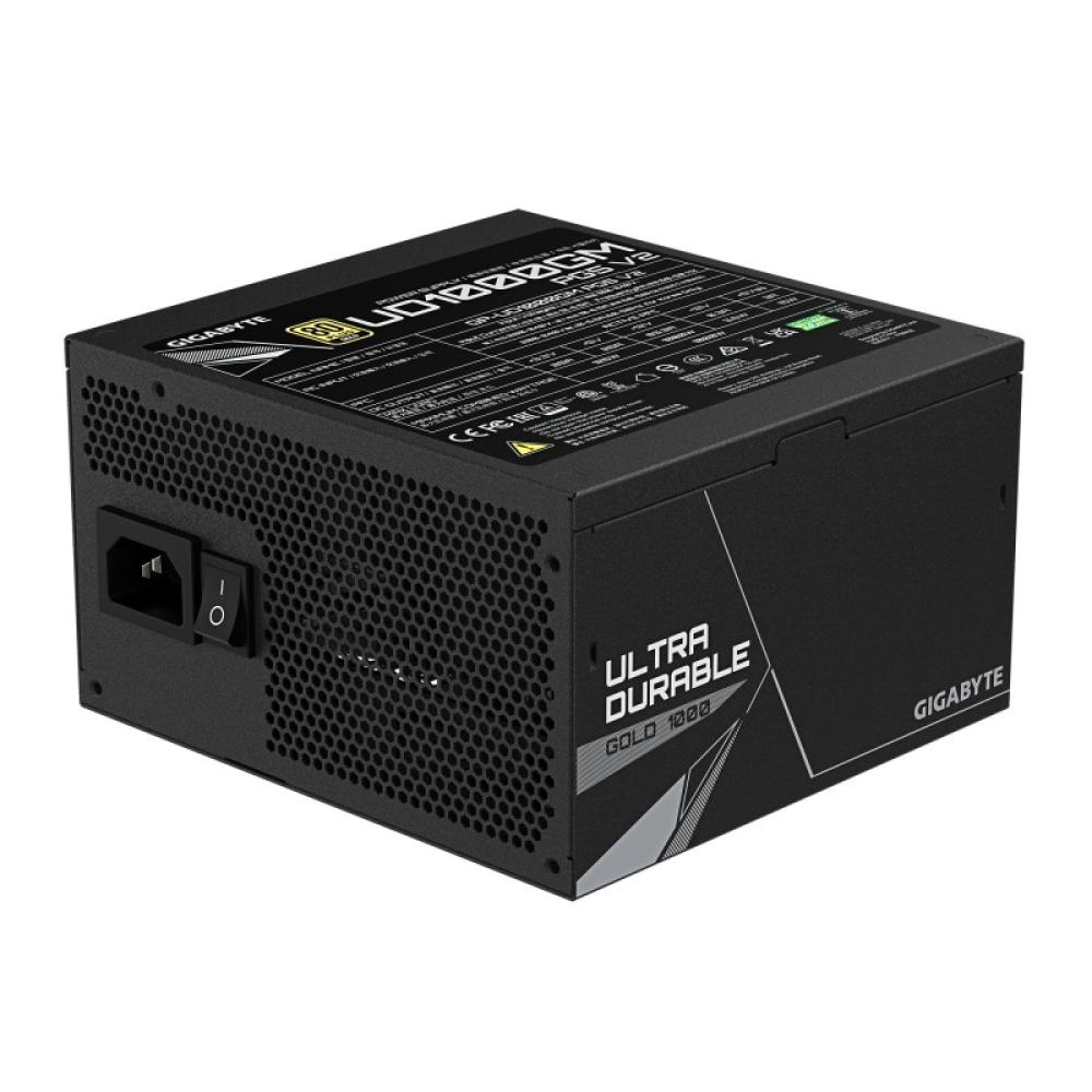 GIGABYTE - UD1000GM PG5 V2 Fuente de Alimentación – PCIe Gen 5.1, 80 PLUS Gold, Diseño completamente modular, Ventilador de 120