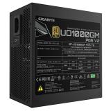 GIGABYTE - UD1000GM PG5 V2 Fuente de Alimentación – PCIe Gen 5.1, 80 PLUS Gold, Diseño completamente modular, Ventilador de 120