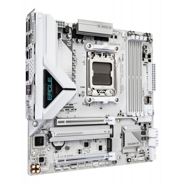 GIGABYTE - B850M EAGLE WIFI6E ICE Placa Base – Procesadores AMD Ryzen serie 9000, VRM digital de 8+2+2 fases, hasta 8200 MHz DDR