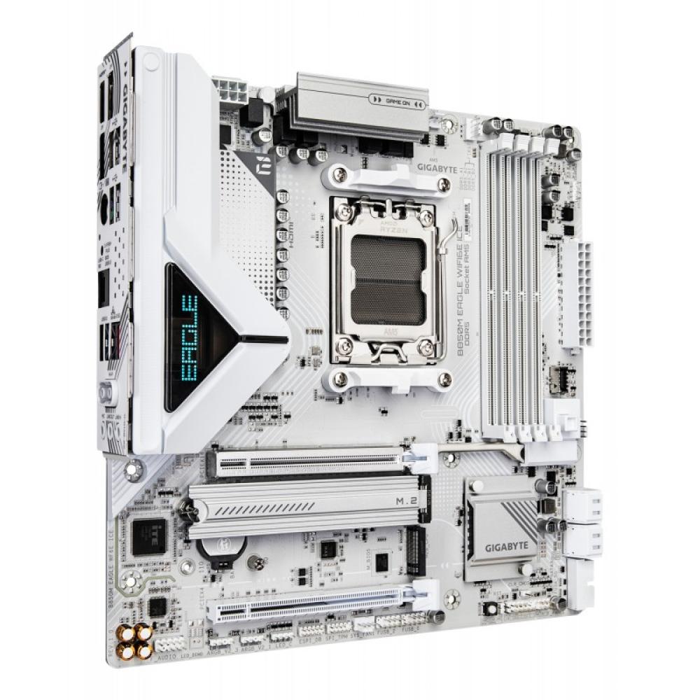 GIGABYTE - B850M EAGLE WIFI6E ICE Placa Base – Procesadores AMD Ryzen serie 9000, VRM digital de 8+2+2 fases, hasta 8200 MHz DDR