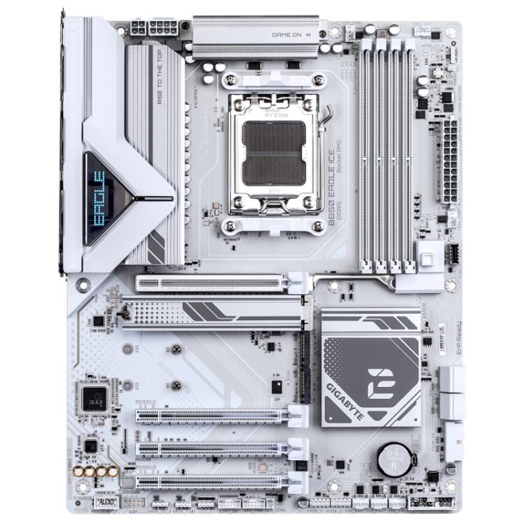 GIGABYTE - B850 EAGLE ICE Placa Base – Procesadores AMD Ryzen serie 9000, VRM digital de 8+2+2 fases, hasta 8200 MHz DDR5 (O.C),