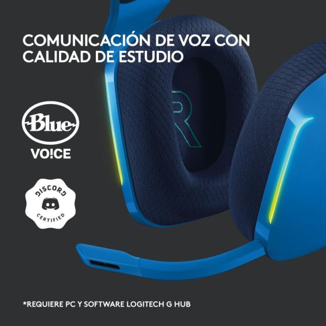 Logitech G - 981-000943 auricular y casco Auriculares Inalámbrico Diadema Juego Azul