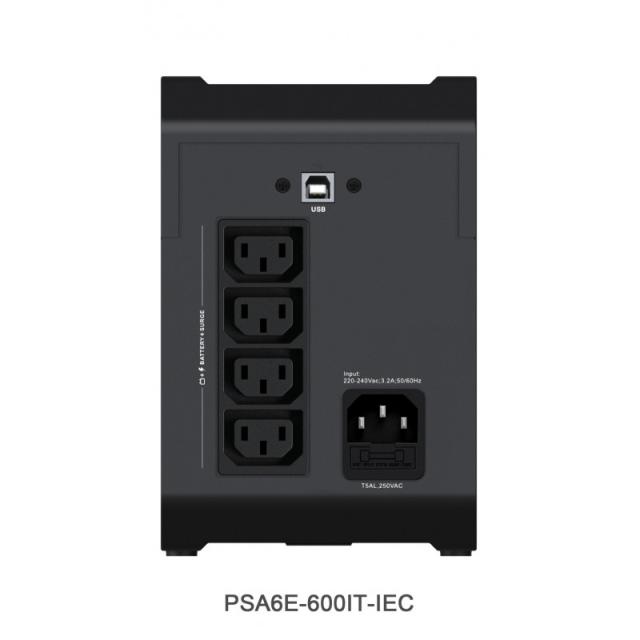 Vertiv - PSA6E-600IT-IEC sistema de alimentación ininterrumpida (UPS) Línea interactiva 0,6 kVA 315 W 4 salidas AC